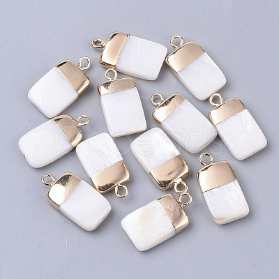 Electroplate Freshwater Shell Pendants SHEL-S276-62A-1