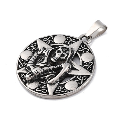 304 Stainless Steel Pendants STAS-Q339-01A-AS-1