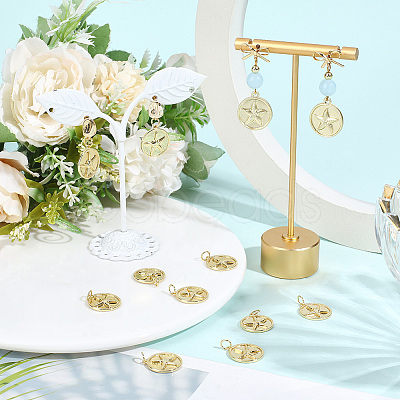10Pcs Brass Pendants KK-BBC0027-97-1