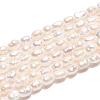 Natural Cultured Freshwater Pearl Beads Strands PEAR-T006-08-1