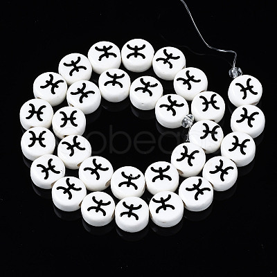 Handmade Porcelain Ceramic Beads Strands PORC-S502-032D-1