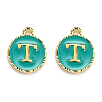 Golden Plated Alloy Enamel Charms LS-ENAM-Q437-15T-1