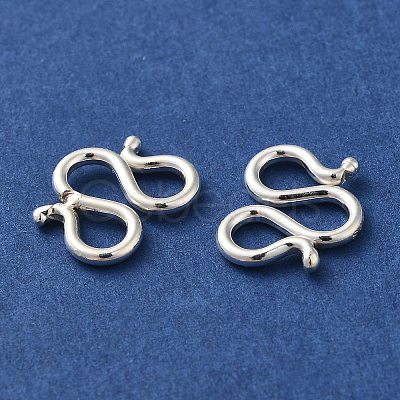 925 Sterling Silver W Shape Clasps STER-K177-06C-S-1