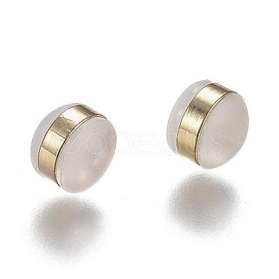 Brass Rings Silicone Ear Nuts SIL-N003-04LG-1
