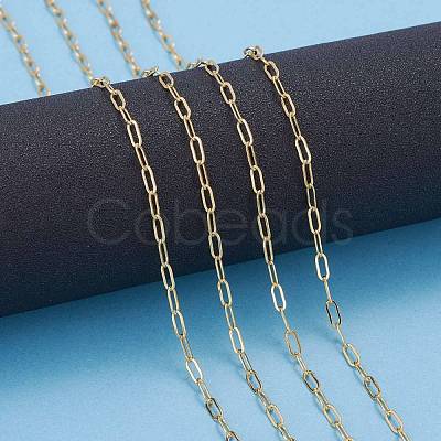 Soldered Brass Paperclip Chains CHC-G005-06G-1