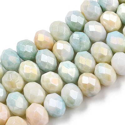 Ombre Effect Dyed Glass Beads Strands GLAA-C023-02-B02-1