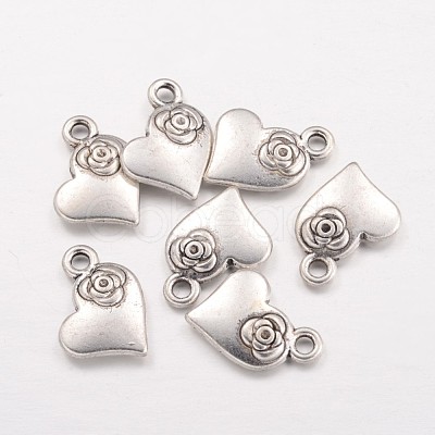 Tibetan Style Alloy Charms Pendants TIBEP-A124433-AS-FF-1