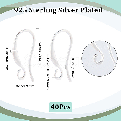 40Pcs Brass Earring Hooks KK-SC0006-53S-1