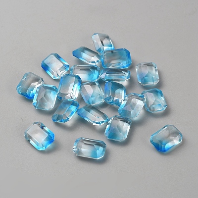 130Pcs Gradient Color Transparent Resin Cabochons RESI-TAC0018-30D-1