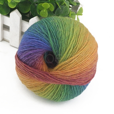 Gradient Section Dyed Icelandic Wool Knitting Crochet Yarn YCOR-PW0001-007A-01-1