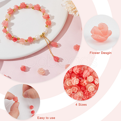 4 Sizes Synthetic Coral Beads CORA-OC0001-02-1