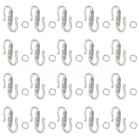 Tibetan Style Alloy S-Hook Clasps FIND-FS0005-25AS-1