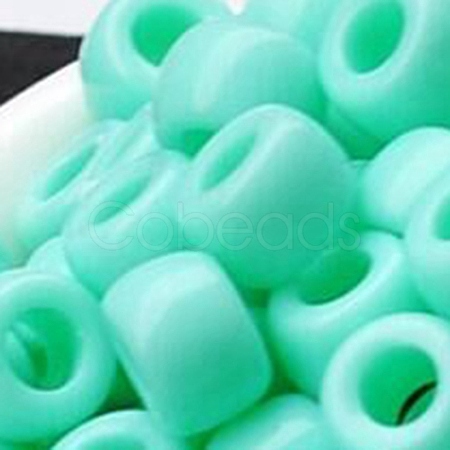 Opaque Acrylic Beads OACR-WH0025-06Q-1