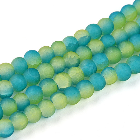 Crackle Glass Beads Strands GLAA-N009-4mm-10-1