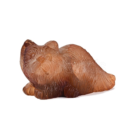 Natural Red Agate Carved Cat Figurine G-Q615-04D-1