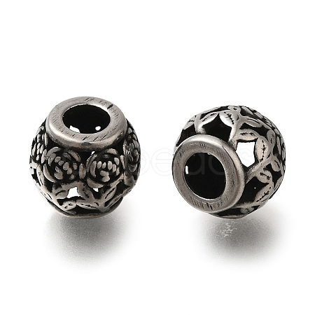 304 Stainless Steel European Beads STAS-D191-05M-AS-1