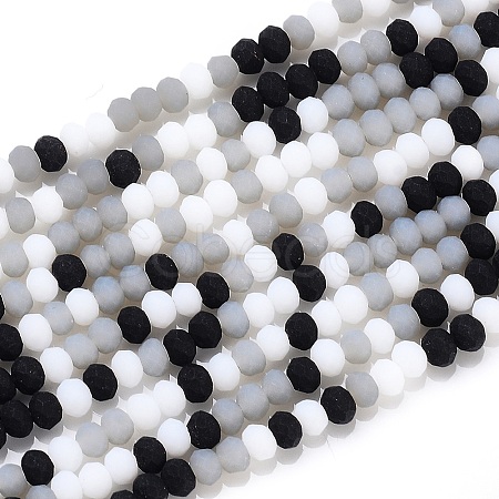 Faceted Glass Beads Strands X-GLAA-F106-B-F08-1