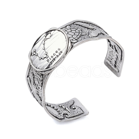 Constellation Alloy Open Cuff Bangles for Women Men BJEW-C064-01AS-03-1