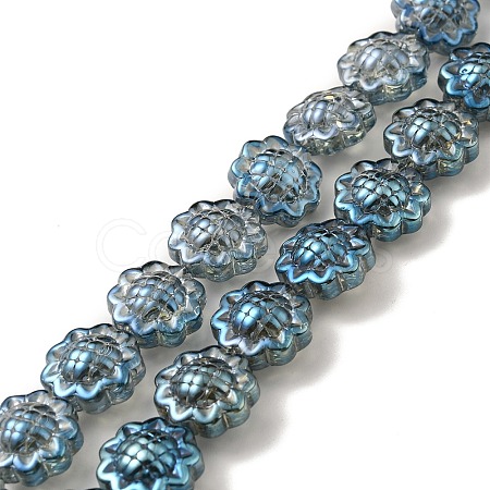 Transparent Electroplate Glass Beads Strands GLAA-G098-04I-1