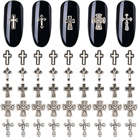 100Pcs 5 Style Zinc Alloy Cabochons MRMJ-CP0001-20-1