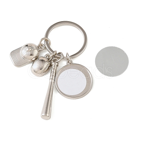Baseball Alloy Sublimation Blanks Keychains AL-CBAF9A1-02P-07-1
