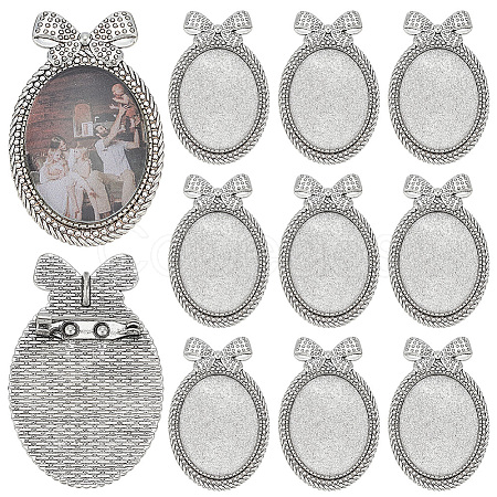 12Pcs Alloy Brooch Findings FIND-PH0027-62B-1