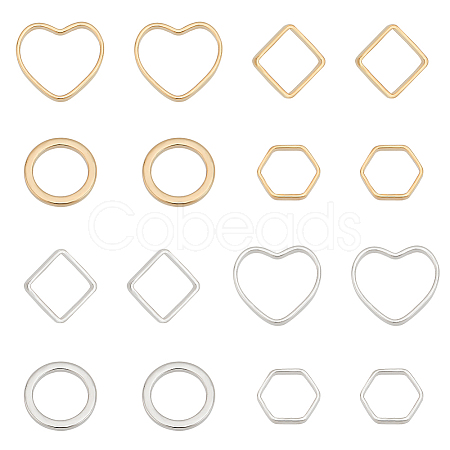 80Pcs 8 Style Brass Linking Rings KK-FH0005-70-1