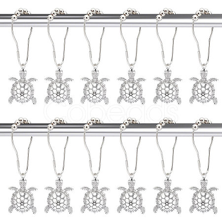 Iron Shower Curtain Rings for Bathroom AJEW-UN0001-36-1