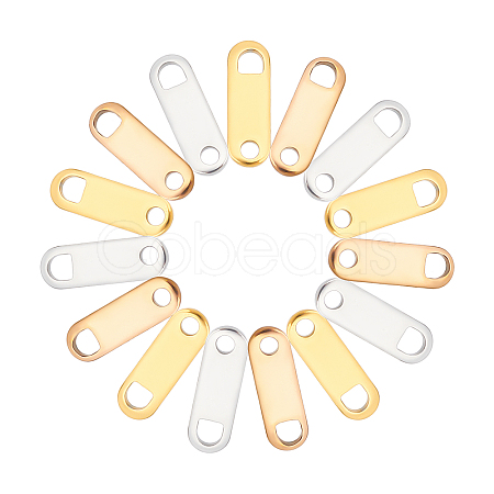 30Pairs 3 Colors Stainless Steel Chain Tabs STAS-AR0001-34-1