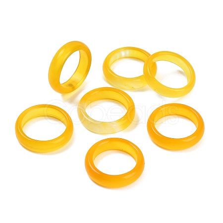 Dyed & Heated Natural Agate Finger Rings for Women RJEW-Z075-02A-1