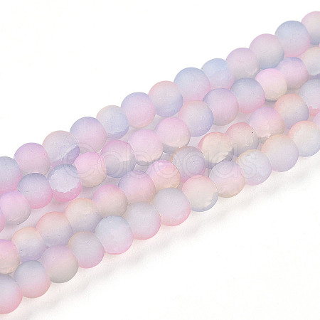 Crackle Glass Beads Strands GLAA-N009-4mm-04-1