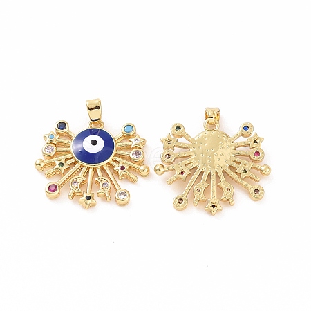Brass Micro Pave Cubic Zirconia Pendants KK-A181-VA279-2-1