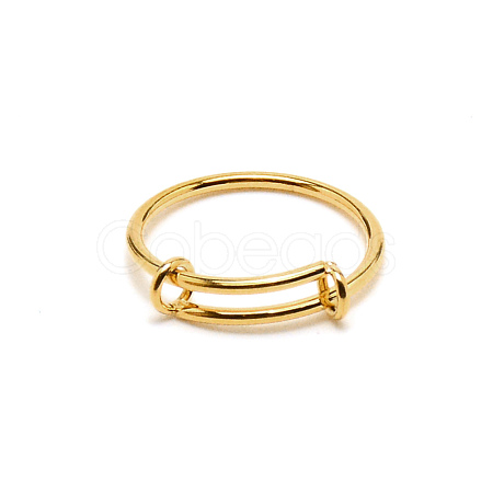 304 Stainless Steel Wire Wrap Expandable Adjustable Ring for Women RJEW-WH0007-01D-G-1