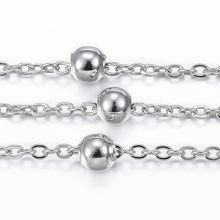 Tarnish Resistant 304 Stainless Steel Cable Chains CHS-H009-31P-1