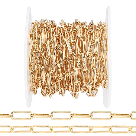 Soldered Brass Paperclip Chains CHC-G005-18G-1