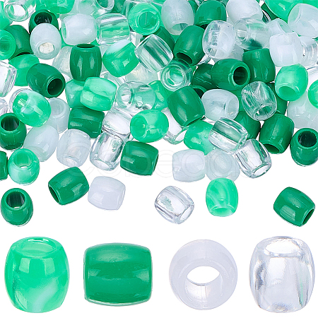 120Pcs 4 Colors ABS Plastic Imitation Pearl European Beads FIND-SC0022-07A-1