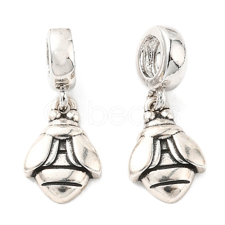 Brass European Dangle Charms KK-M247-01AS-1
