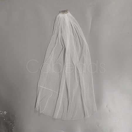 Polyester Bridal Mesh Veil AJEW-WH20073-032F-1