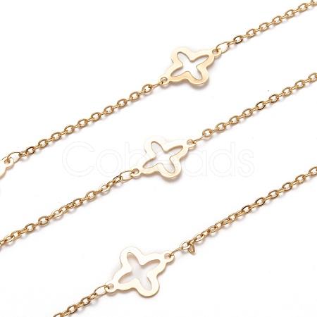 Ion Plating(IP) 304 Stainless Steel Clover Link Cable Chains STAS-P254-10G-1