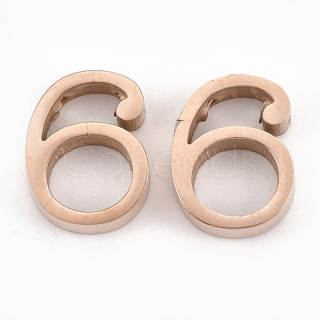 304 Stainless Steel Pendants STAS-T041-09RG-6-1