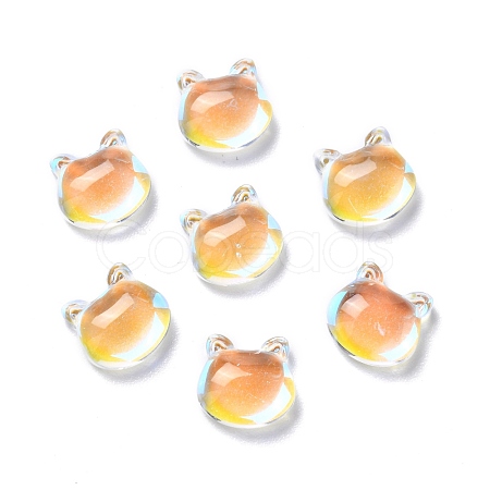 Electroplate Glass Cabochons EGLA-D007-03-1
