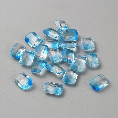 130Pcs Gradient Color Transparent Resin Cabochons RESI-TAC0018-30D-1