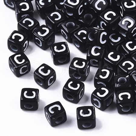 Opaque Acrylic Beads SACR-N002-01C-1-1
