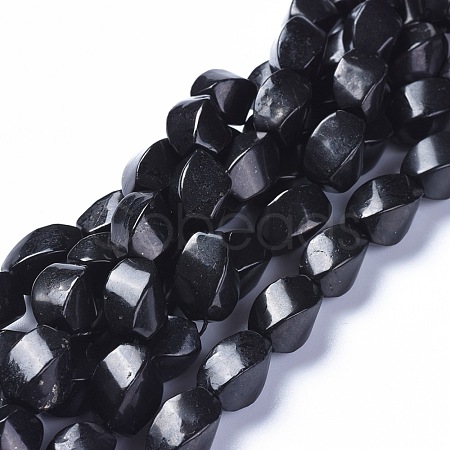 Natural Shungite Beads Strands G-L505-41-1