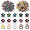 100Pcs 15 Style Alloy Enamel Charms, with Glitter Powder, Alloy Pendants, Mixed Color, 17.7~19x16.6~17x1.5~2mm, Hole: 2mm