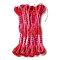 6 Skeins 6-Ply Embroidery Foss, Luminous Polyester Cord, Embroidery Thread, Red, 0.5mm, 8m/skein