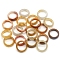 Natural Topaz Jade Plain Band Rings, Inner Diameter: 18~20mm