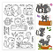 PVC Plastic Stamps, for DIY Scrapbooking, Photo Album Decorative, Cards Making, Stamp Sheets, Mouse Pattern, 16x11x0.3cm