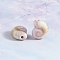 Handmade Porcelain Beads for DIY Bracelet Accessories, Jingdezhen Kiln Ceramic Beads, Conch Shape, Lavender, 21x9mm