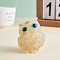 Crystal Owl Figurine Collectible, Crystal Owl Glass Figurine, Crystal Owl Figurine Ornament, for Home Office Decor Gifts Owl Lovers, White, 60x51x43mm